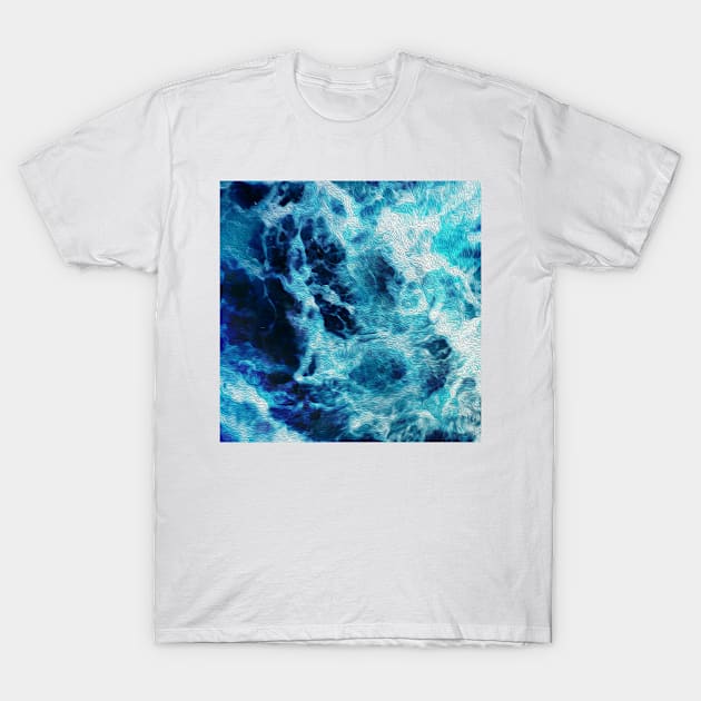 Beautiful Blue Waves 1 T-Shirt by peachesinthewild